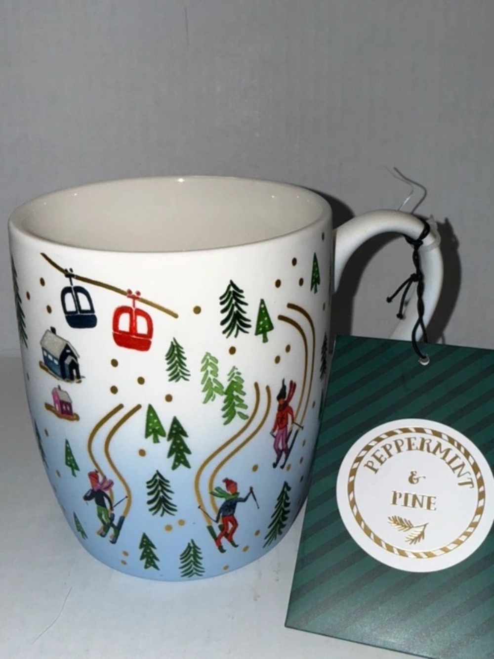Peppermint and Pine Down the Slope Coffee Mug. New with tags